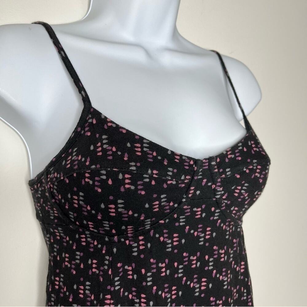 C&S Check & Stripe Women's Camisole Tank Top S Geometric Print Multicolor Black - Picture 4 of 9